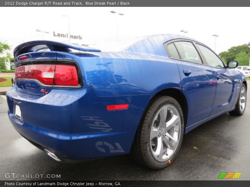 Blue Streak Pearl / Black 2012 Dodge Charger R/T Road and Track