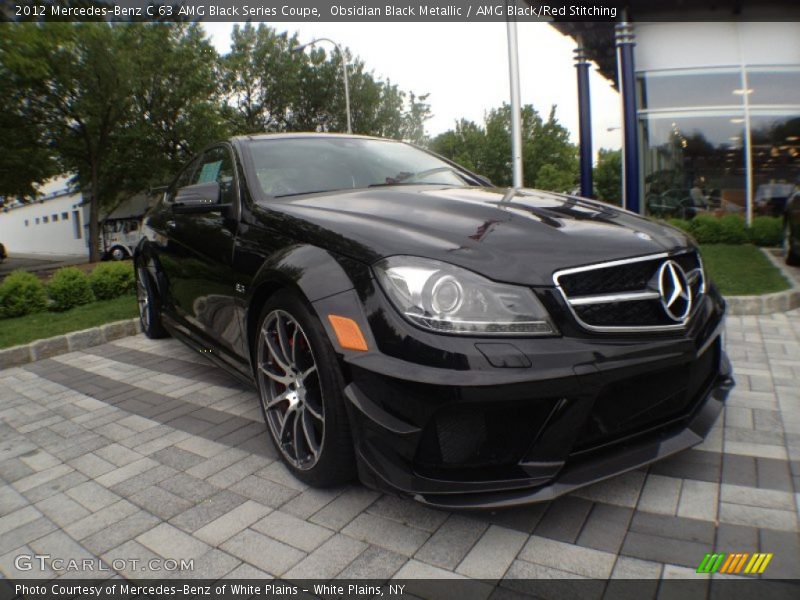 Obsidian Black Metallic / AMG Black/Red Stitching 2012 Mercedes-Benz C 63 AMG Black Series Coupe