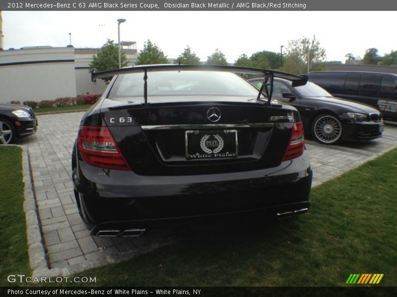 Obsidian Black Metallic / AMG Black/Red Stitching 2012 Mercedes-Benz C 63 AMG Black Series Coupe
