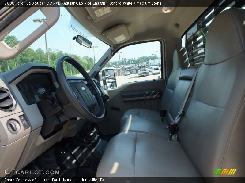 Oxford White / Medium Stone 2008 Ford F350 Super Duty XL Regular Cab 4x4 Chassis