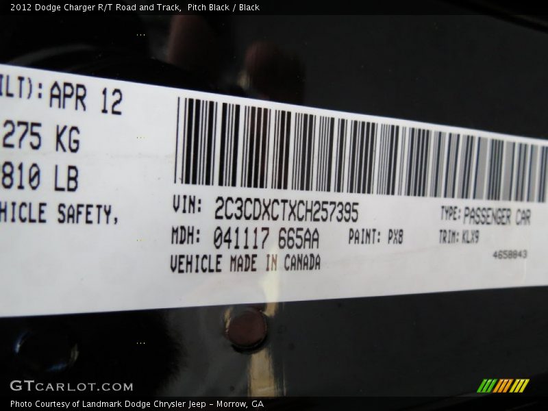 Pitch Black / Black 2012 Dodge Charger R/T Road and Track