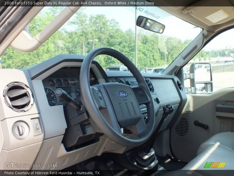 Oxford White / Medium Stone 2008 Ford F350 Super Duty XL Regular Cab 4x4 Chassis
