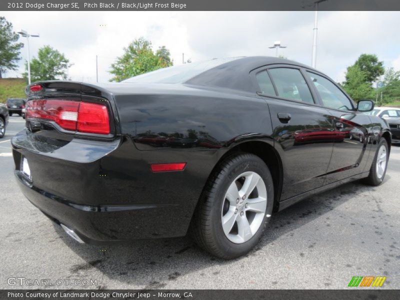 Pitch Black / Black/Light Frost Beige 2012 Dodge Charger SE