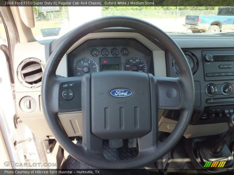 Oxford White / Medium Stone 2008 Ford F350 Super Duty XL Regular Cab 4x4 Chassis