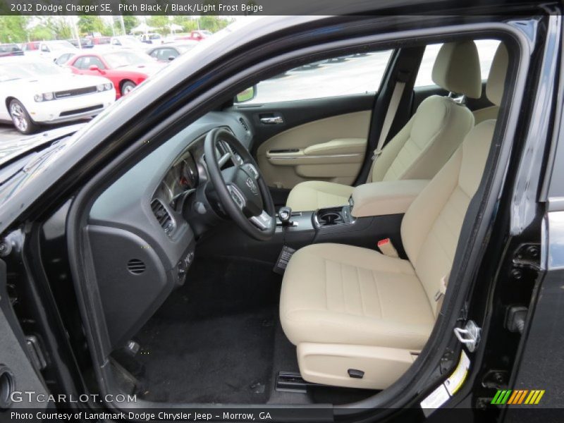 Pitch Black / Black/Light Frost Beige 2012 Dodge Charger SE