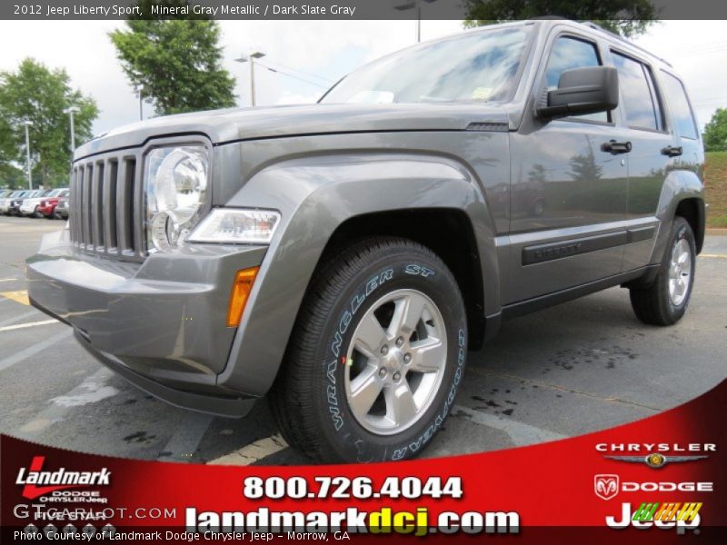 Mineral Gray Metallic / Dark Slate Gray 2012 Jeep Liberty Sport