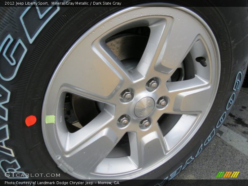 Mineral Gray Metallic / Dark Slate Gray 2012 Jeep Liberty Sport