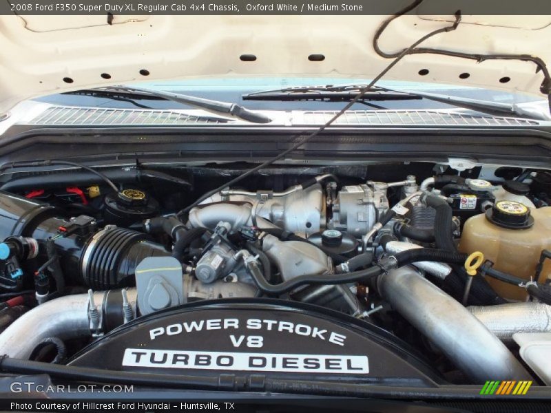 Oxford White / Medium Stone 2008 Ford F350 Super Duty XL Regular Cab 4x4 Chassis