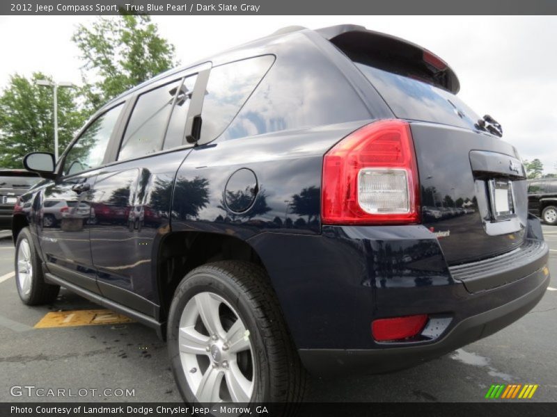 True Blue Pearl / Dark Slate Gray 2012 Jeep Compass Sport