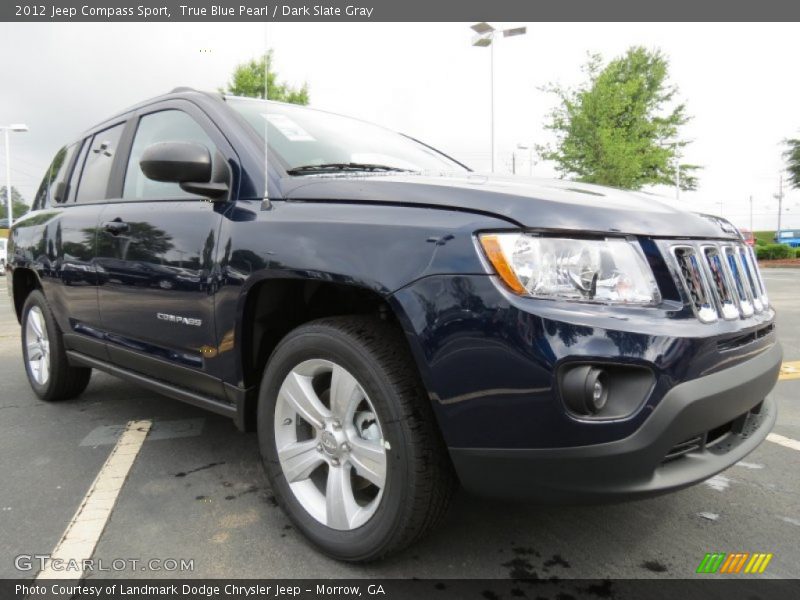 True Blue Pearl / Dark Slate Gray 2012 Jeep Compass Sport