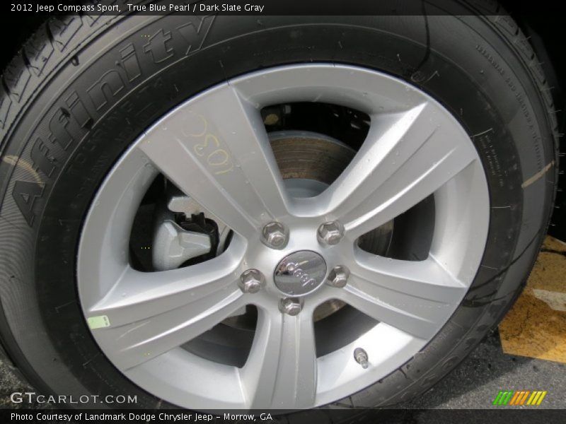 True Blue Pearl / Dark Slate Gray 2012 Jeep Compass Sport
