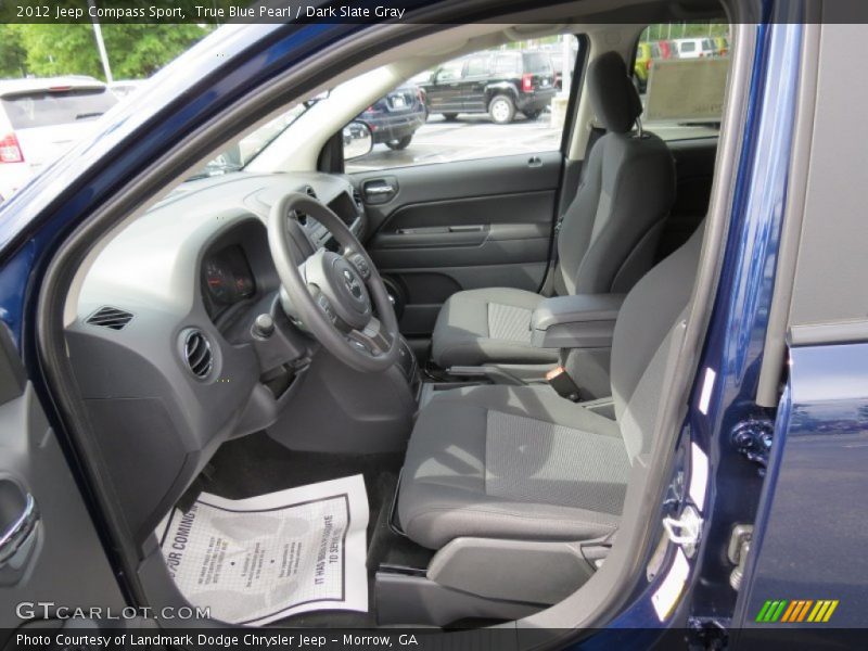 True Blue Pearl / Dark Slate Gray 2012 Jeep Compass Sport