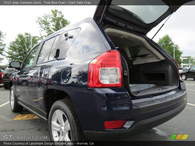 True Blue Pearl / Dark Slate Gray 2012 Jeep Compass Sport