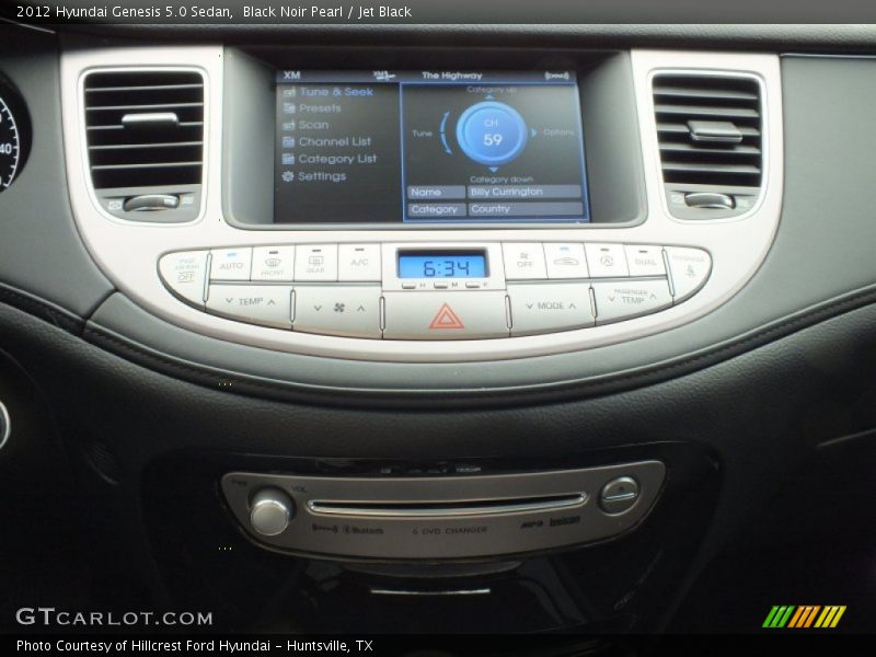 Controls of 2012 Genesis 5.0 Sedan