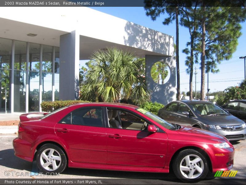 Redfire Metallic / Beige 2003 Mazda MAZDA6 s Sedan