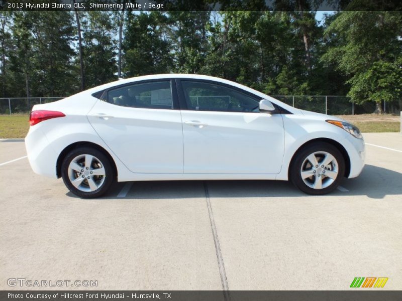 Shimmering White / Beige 2013 Hyundai Elantra GLS