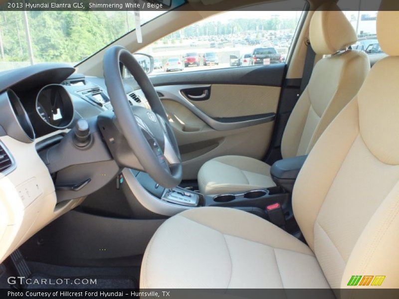 Shimmering White / Beige 2013 Hyundai Elantra GLS