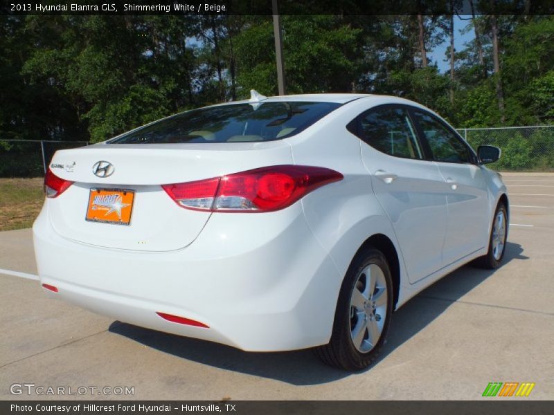 Shimmering White / Beige 2013 Hyundai Elantra GLS