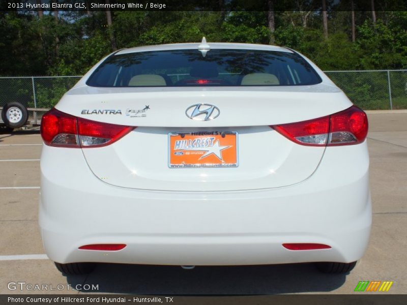 Shimmering White / Beige 2013 Hyundai Elantra GLS