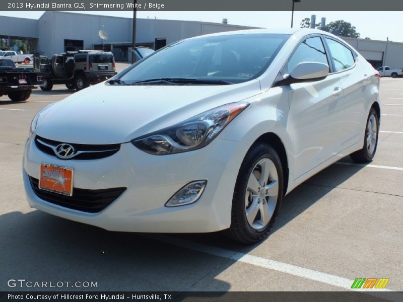 Shimmering White / Beige 2013 Hyundai Elantra GLS