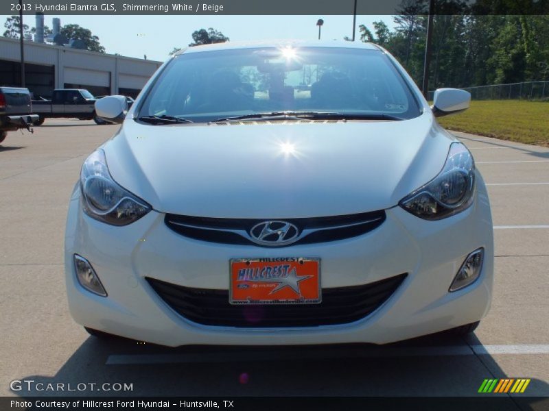 Shimmering White / Beige 2013 Hyundai Elantra GLS