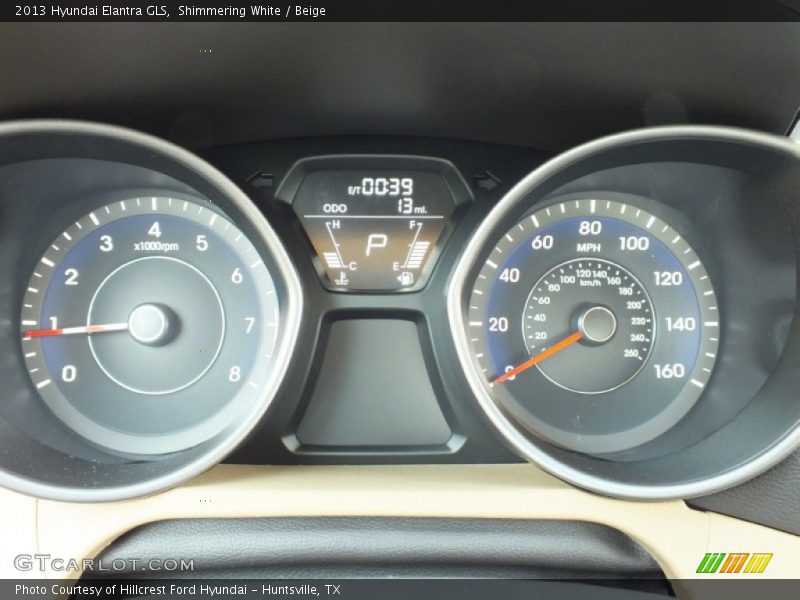 Shimmering White / Beige 2013 Hyundai Elantra GLS