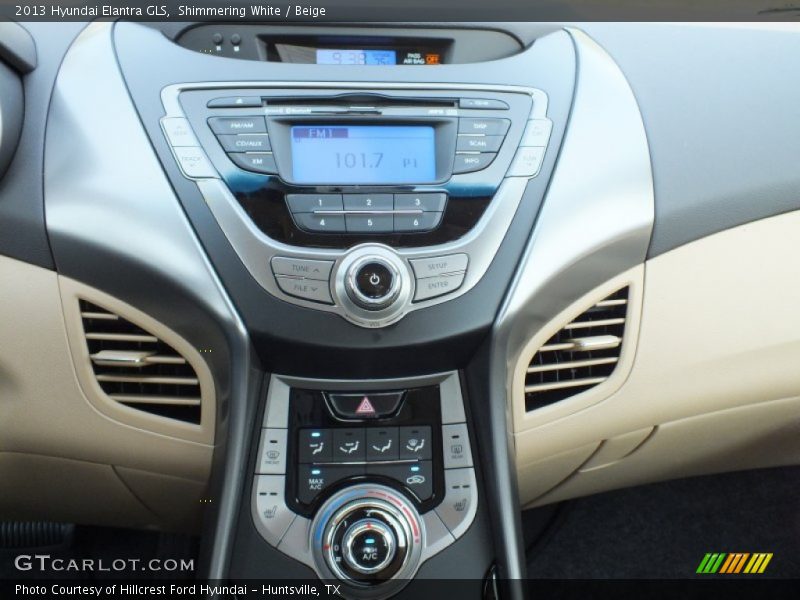 Shimmering White / Beige 2013 Hyundai Elantra GLS