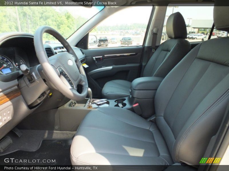 Moonstone Silver / Cocoa Black 2012 Hyundai Santa Fe Limited V6