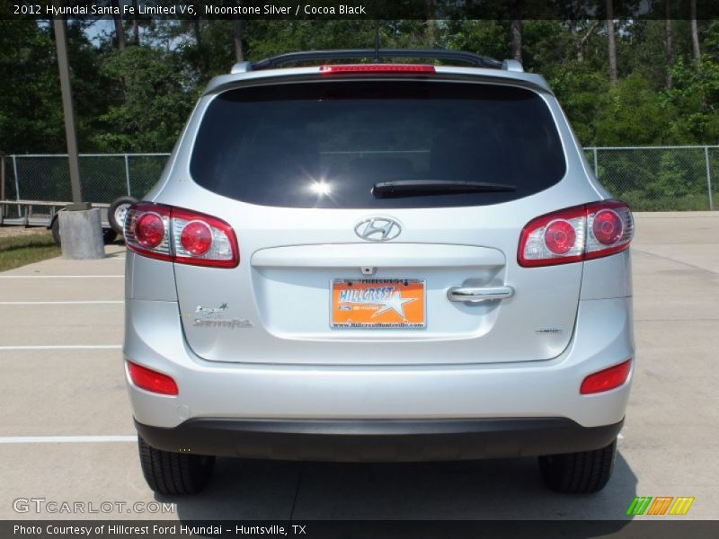 Moonstone Silver / Cocoa Black 2012 Hyundai Santa Fe Limited V6