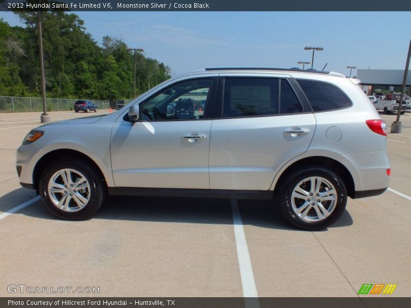 Moonstone Silver / Cocoa Black 2012 Hyundai Santa Fe Limited V6