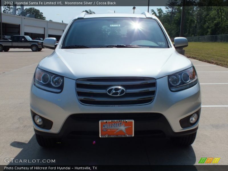 Moonstone Silver / Cocoa Black 2012 Hyundai Santa Fe Limited V6