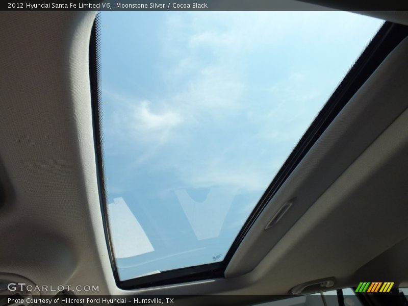 Moonstone Silver / Cocoa Black 2012 Hyundai Santa Fe Limited V6