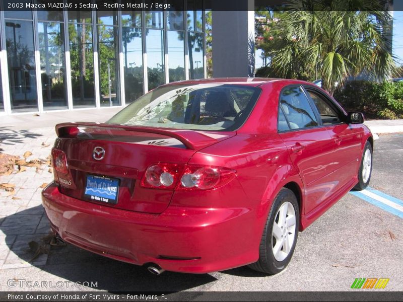 Redfire Metallic / Beige 2003 Mazda MAZDA6 s Sedan