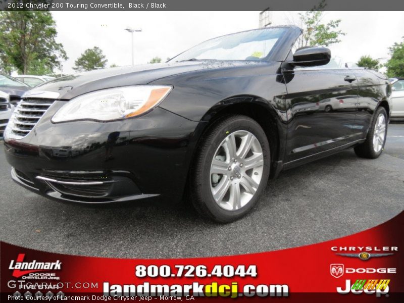 Black / Black 2012 Chrysler 200 Touring Convertible