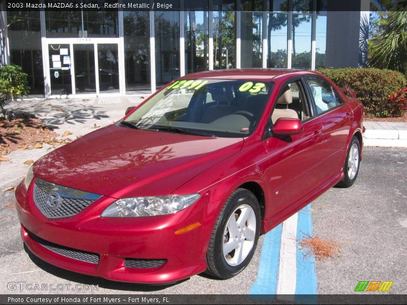 Redfire Metallic / Beige 2003 Mazda MAZDA6 s Sedan