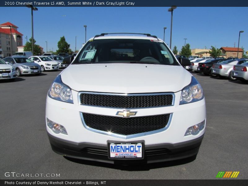 Summit White / Dark Gray/Light Gray 2010 Chevrolet Traverse LS AWD