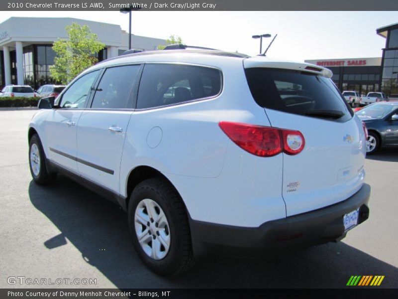 Summit White / Dark Gray/Light Gray 2010 Chevrolet Traverse LS AWD