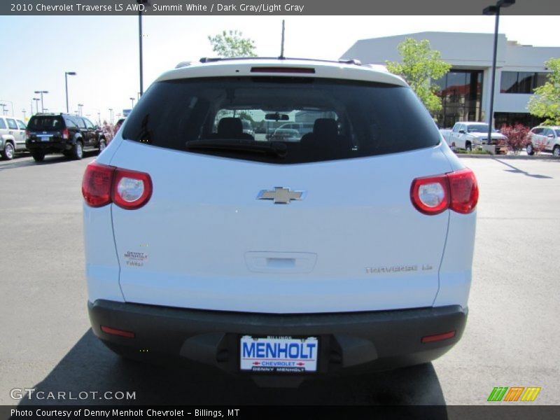 Summit White / Dark Gray/Light Gray 2010 Chevrolet Traverse LS AWD