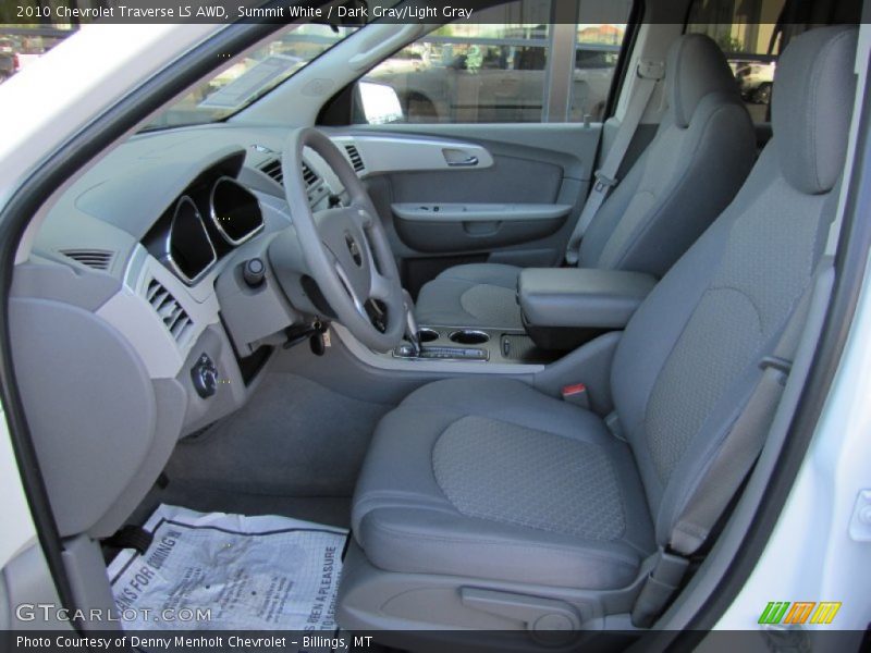 Summit White / Dark Gray/Light Gray 2010 Chevrolet Traverse LS AWD