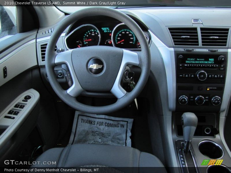 Summit White / Dark Gray/Light Gray 2010 Chevrolet Traverse LS AWD