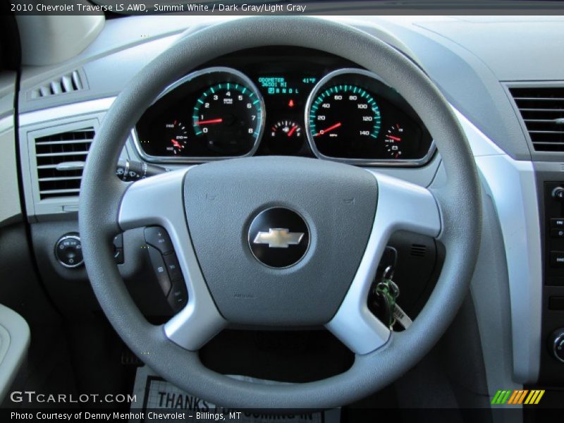 Summit White / Dark Gray/Light Gray 2010 Chevrolet Traverse LS AWD