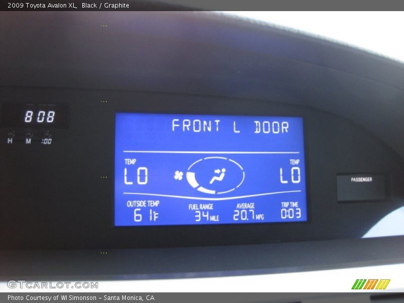 Black / Graphite 2009 Toyota Avalon XL