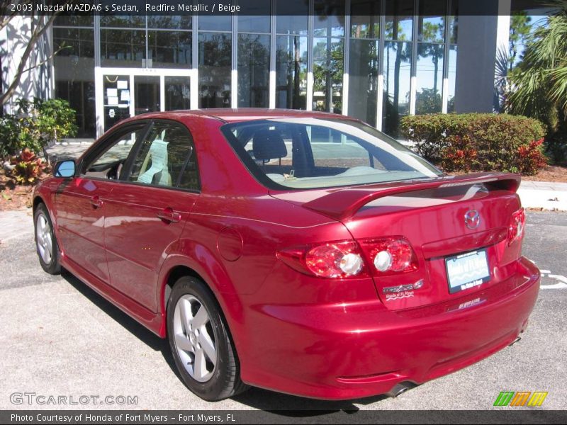 Redfire Metallic / Beige 2003 Mazda MAZDA6 s Sedan