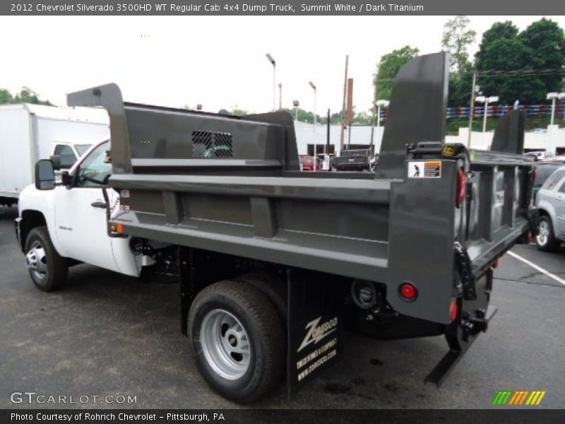 Summit White / Dark Titanium 2012 Chevrolet Silverado 3500HD WT Regular Cab 4x4 Dump Truck