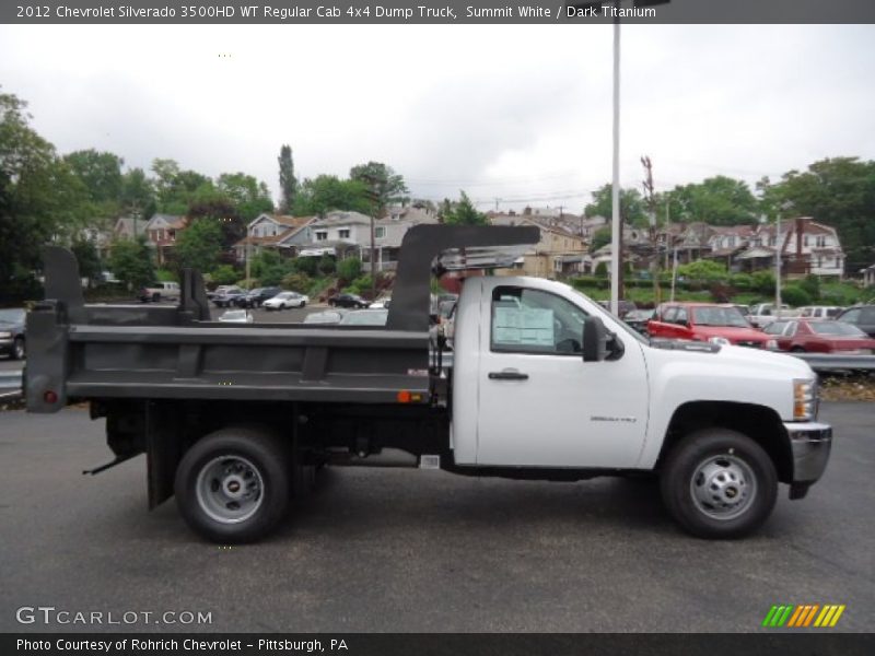 Summit White / Dark Titanium 2012 Chevrolet Silverado 3500HD WT Regular Cab 4x4 Dump Truck