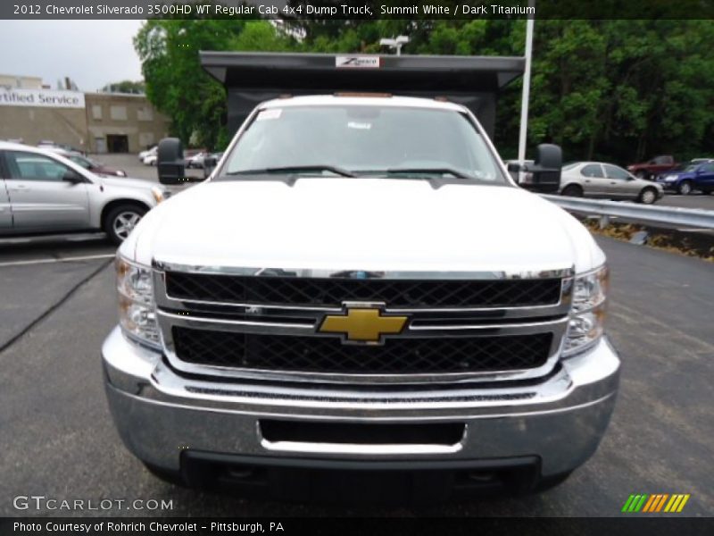 Summit White / Dark Titanium 2012 Chevrolet Silverado 3500HD WT Regular Cab 4x4 Dump Truck