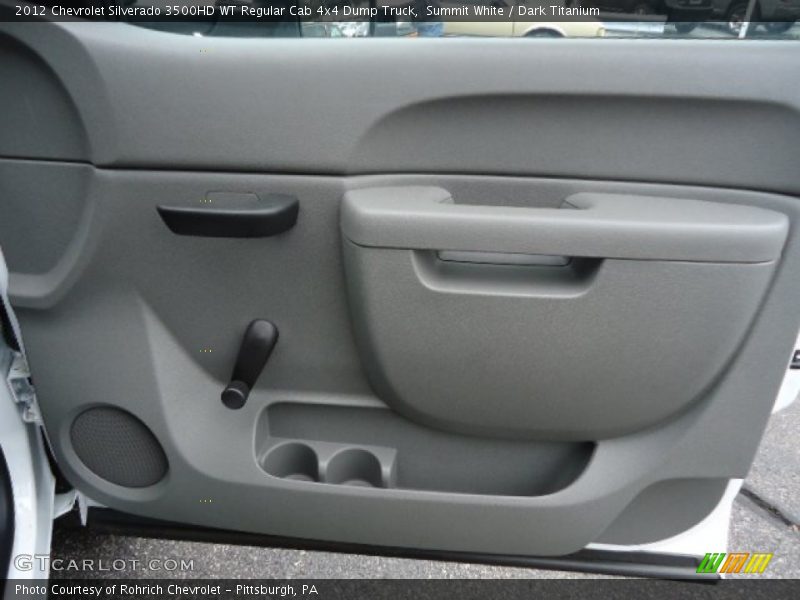 Summit White / Dark Titanium 2012 Chevrolet Silverado 3500HD WT Regular Cab 4x4 Dump Truck