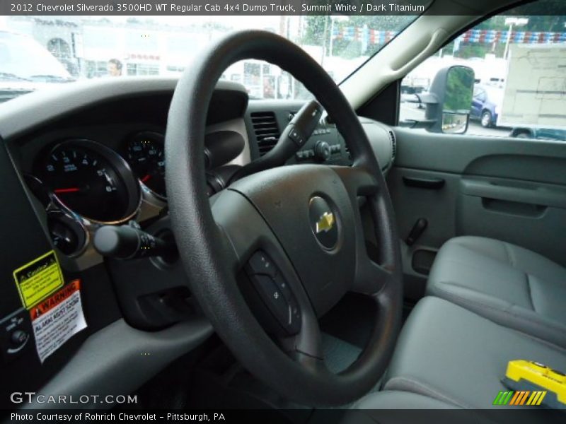 Summit White / Dark Titanium 2012 Chevrolet Silverado 3500HD WT Regular Cab 4x4 Dump Truck