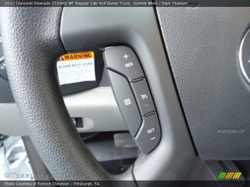 Summit White / Dark Titanium 2012 Chevrolet Silverado 3500HD WT Regular Cab 4x4 Dump Truck
