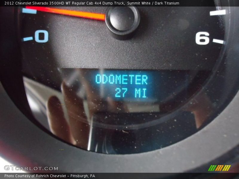 Summit White / Dark Titanium 2012 Chevrolet Silverado 3500HD WT Regular Cab 4x4 Dump Truck